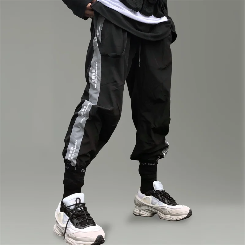 Новый Для мужчин женщин 3м Reflective с буквенным принтом штаны шаровары Штаны летняя