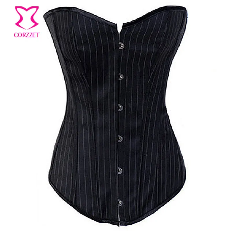 Полосатый корсет с открытыми плечами Бурлеск офисные женские корректирующие