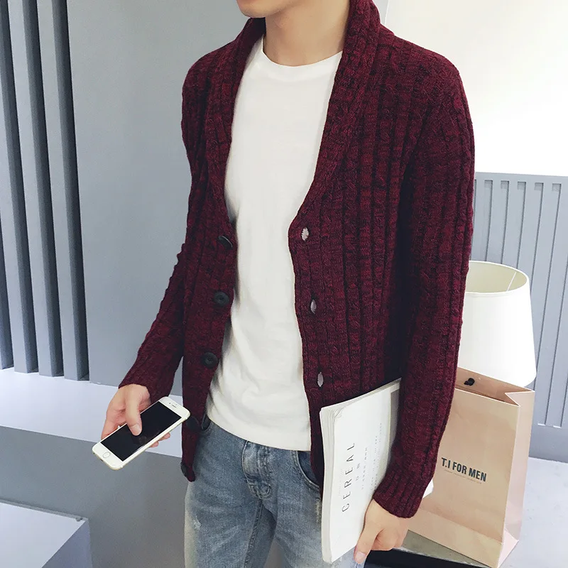 Осенний жаккардовый Молодежный вязаный свитер для отдыха облегающий утепленный