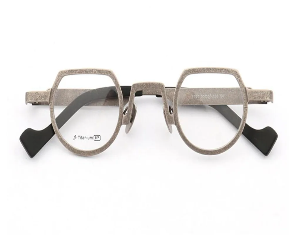 Унисекс Ретро полная оправа из чистого титана прогрессивные мульти фокусные