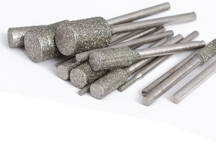 

8mm head 1/8"/ 3mm Shank Diamond Grinding Carving Bits Burr Set- 10 Pcs - Fits Dremel Type Rotary Tool ,Free Shipping