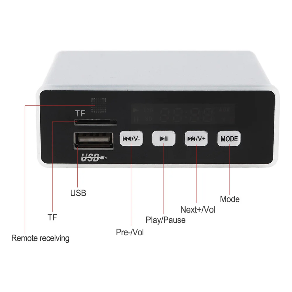 60 Вт Bluetooth небольшая мощность HIFI усилитель MP3 декодер APE FLAC WAV TF USB MP3 плеер без потерь формат декодирования для автомобиля дома DVD
