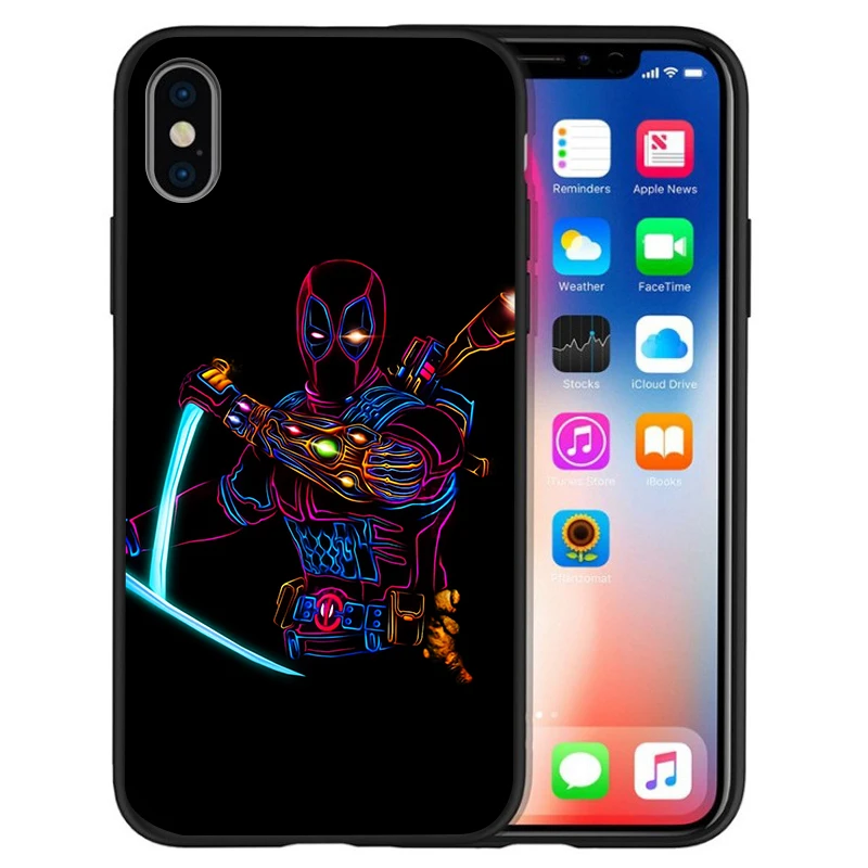 For Apple iPhone X Case 7 8 6 6S Plus 5 5S SE XS MAX XR Etui Coque Fundas Marvel Avengers Heroes Deadpool Spider-Man Phone |