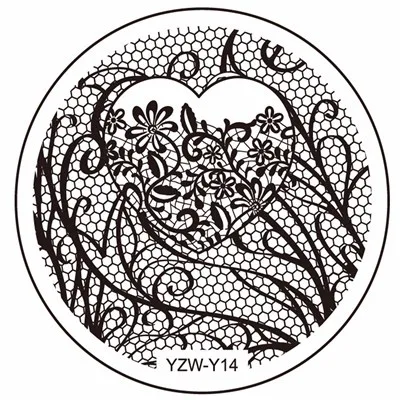 yzwle штамповочные пластины для ногтей кружевной цветок Леопардовый узор для ногтей штамп штамповка шаблон и форма для ногтей трафаретные гвозди инструмент