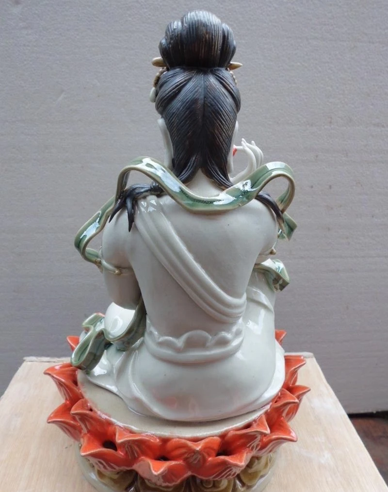 Бесплатная доставка 10 керамических фарфоровых сидений буддизм лотоса квань-Инь