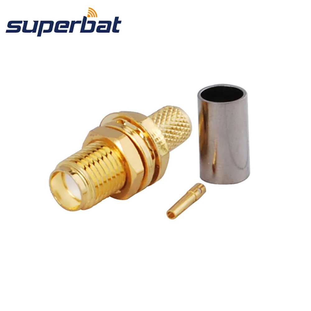 Superbat 10 шт. SMA Женский обжимной разъем для кабеля RG58 LMR195 RG400 RG142 оптовая продажа|cable