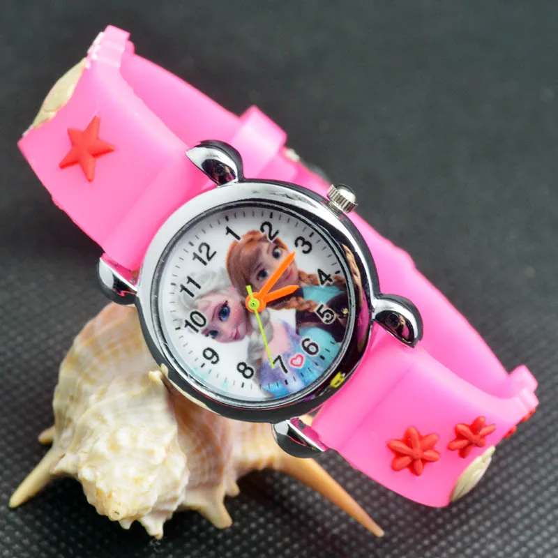 

Cartoon pretty girl princess style Children's Watches Kids Students girls Quartz 3D Silicone strap Wrist Watch Clcok E10