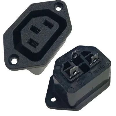 Шасси женский 3PIN AC IEC320 C13 C14 Встроенный адаптер для розетки Промышленный разъем