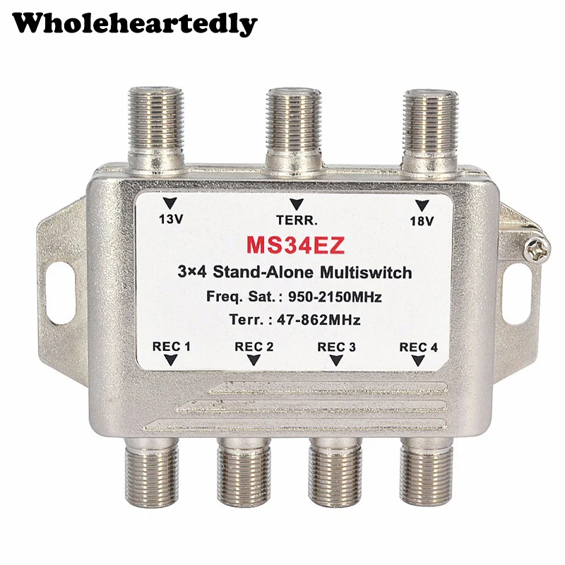 

3 In 4 Out Satellite DiSEqC Stand-Alone Multiswitch Splitter 3x4 Satellite Switch FTA TV LNB Switch For Smatv DVB-S2 DVB-T2