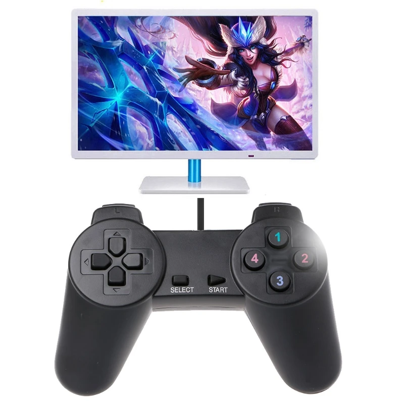 Игровой джойстик USB 2 0 проводной игровой контроллер для ноутбука компьютера
