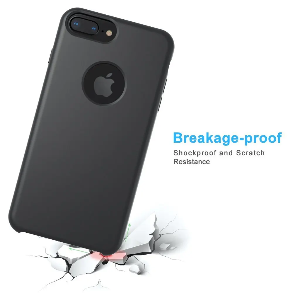 Чехол для телефона iPhone 8 плюс оригинальные жидкие силиконовый чехол анти шок