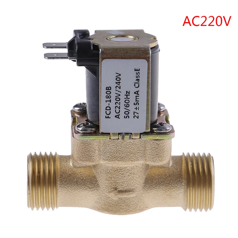 G1/2 ''латунный Электрический электромагнитный клапан DC 12V 24V AC 220V для солнечного