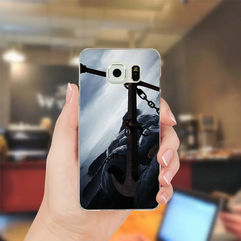 Красивые птицы и якорь Мягкий мобильный чехол для телефона samsung Galaxy Note 2 3 4 5 8 S2 S3 S4