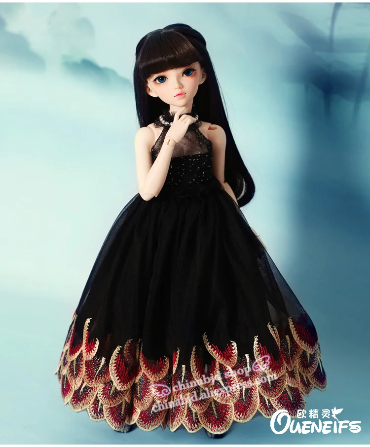 BJD Cothes 1/4, платье в китайском стиле, элегантное и благородное платье в стиле павлина для Minifee Fairyland, YF4-140 для тела, куклы, аксессуары