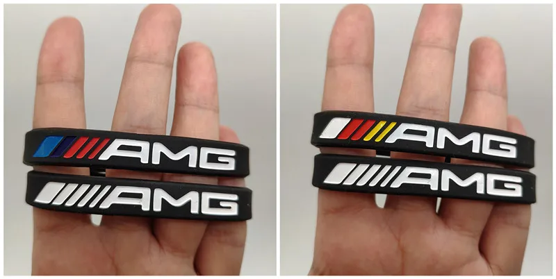2 шт., силиконовый браслет AMG для мужчин и женщин, резиновый браслет на запястье, браслет для Mercedes Benz Club Fans, повязка на руку, Pulsera Pulseira