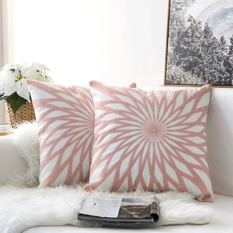 

Наволочка для подушки с вышивкой, наволочка для подушки в стиле бохо, 100% хлопок, наволочка для свадебной подушки, домашний декор в стиле бохо, Индивидуальный размер и цвет 45X45 см/40CMR