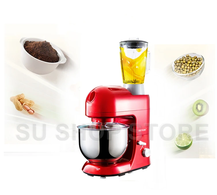 CHEFTRONIC миксер SM-1086 1000 Вт 5л чаша 6 скоростей с наклонной головкой Многофункциональный кухонный Электрический миксер(серебро