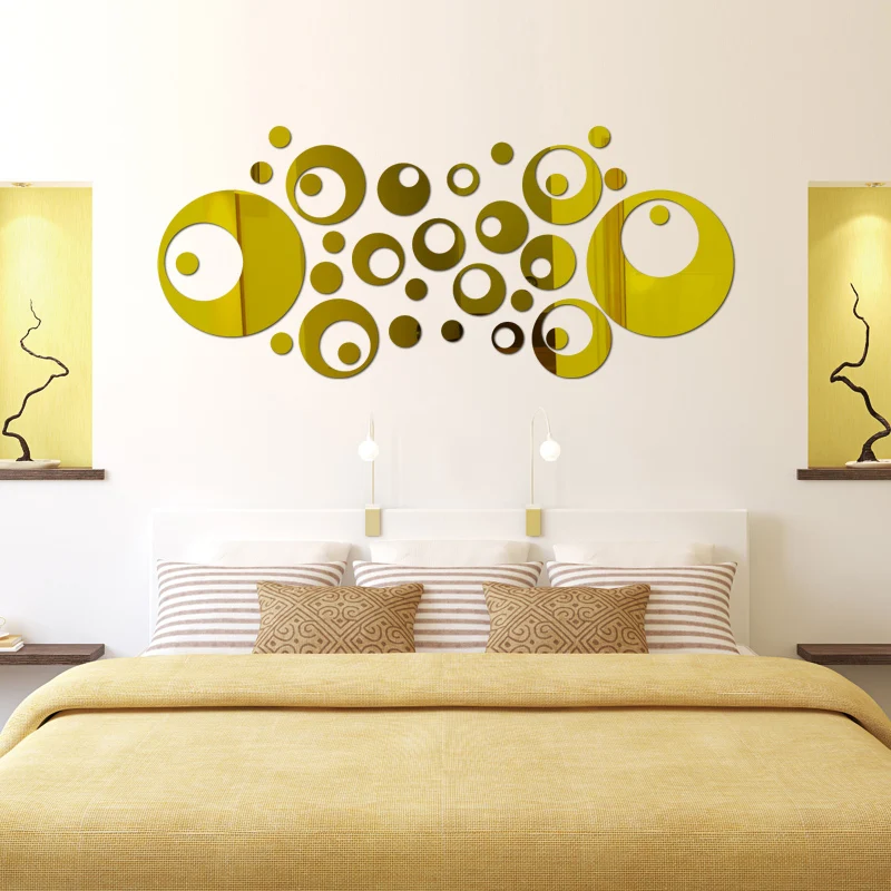 Новое поступление лидер продаж большие круглые акриловые зеркальные 3d