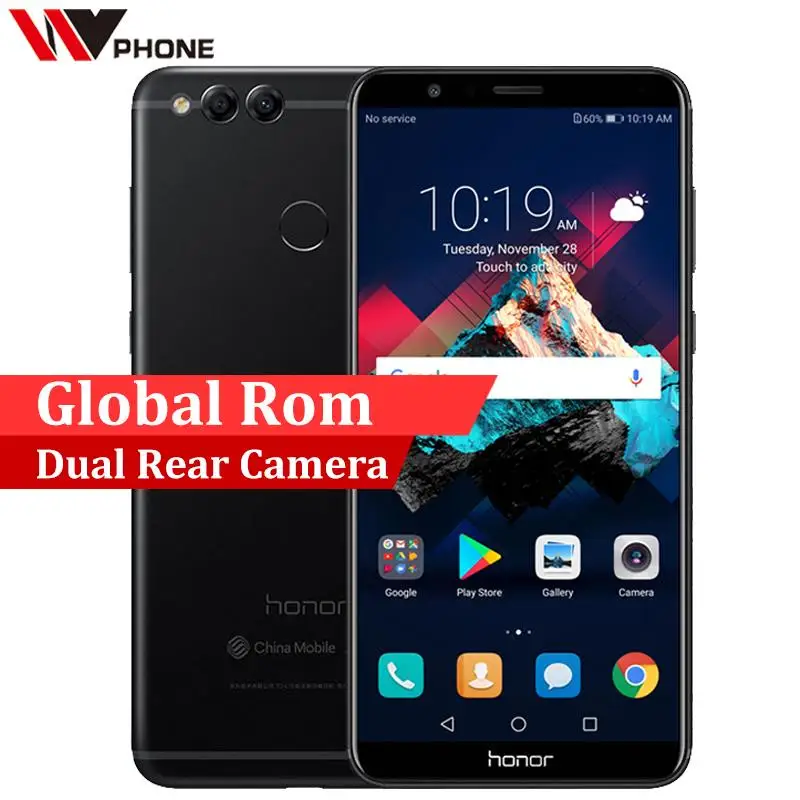 Официальный Глобальный rom Huawe Honor 7X4G 32G мобильный телефон двойная камера заднего