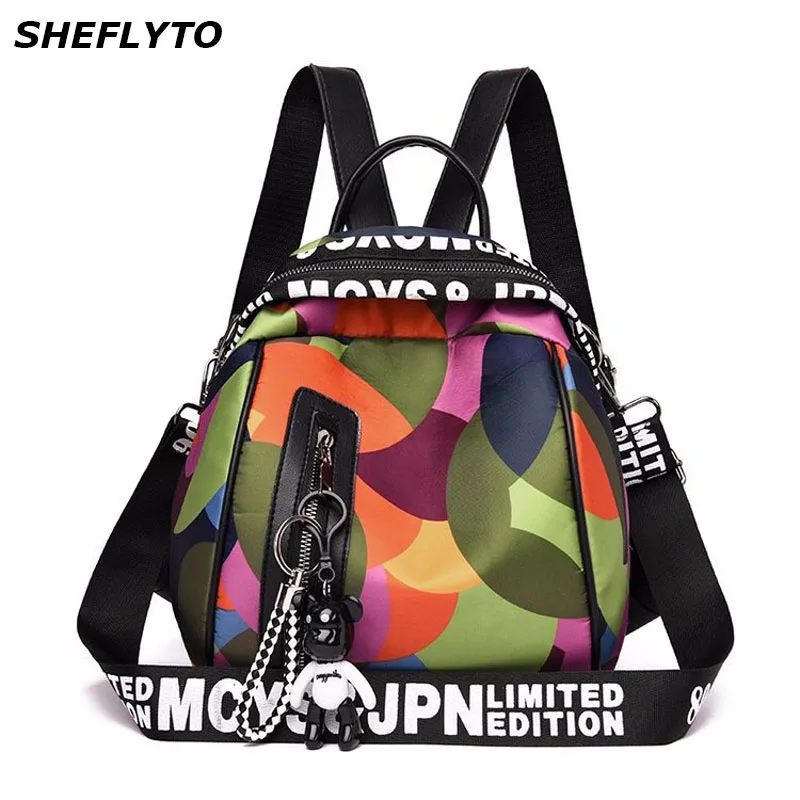 Женские Водонепроницаемые рюкзаки из ткани Оксфорд школьные сумки с