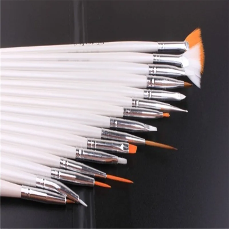 Новое поступление щетка для ногтей 2018 дерева и нейлон Цвет белый 70 г 15 шт./лот