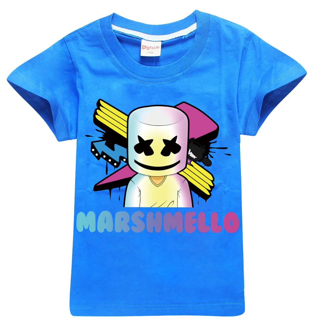 Dj marshmello/Детские толстовки с капюшоном, новинка года, летняя футболка с принтом modis для девочек, детские футболки, одежда из хлопка