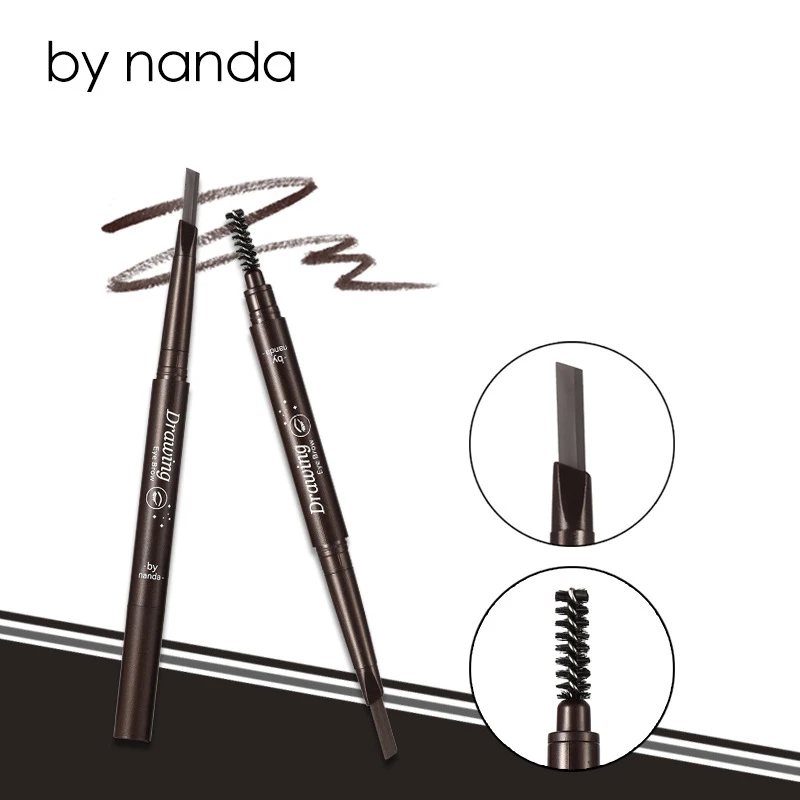 Стойкий карандаш для бровей 6 цветов с кисточкой Мягкий Гладкий Карандаш