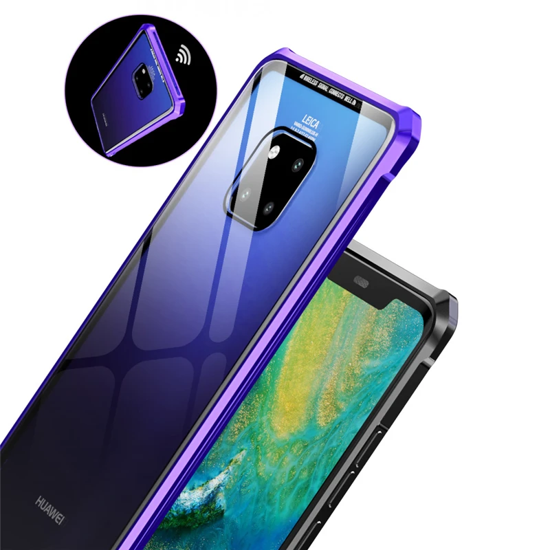 Роскошный металлический защитный чехол для huawei mate 20 Pro Lite прозрачный стеклянный X