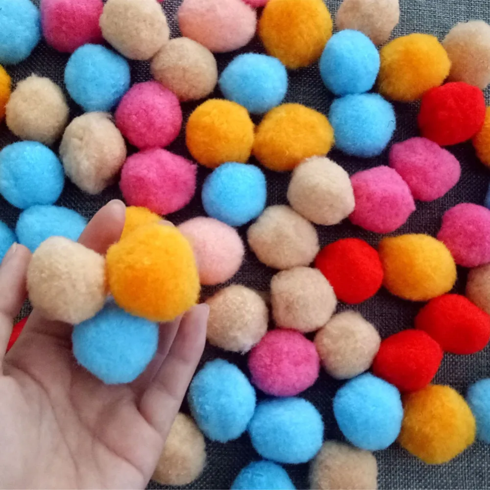 200 шт партия Фестиваль Сделай Сам ремесло помпоны мягкие пушистые шары войлочные