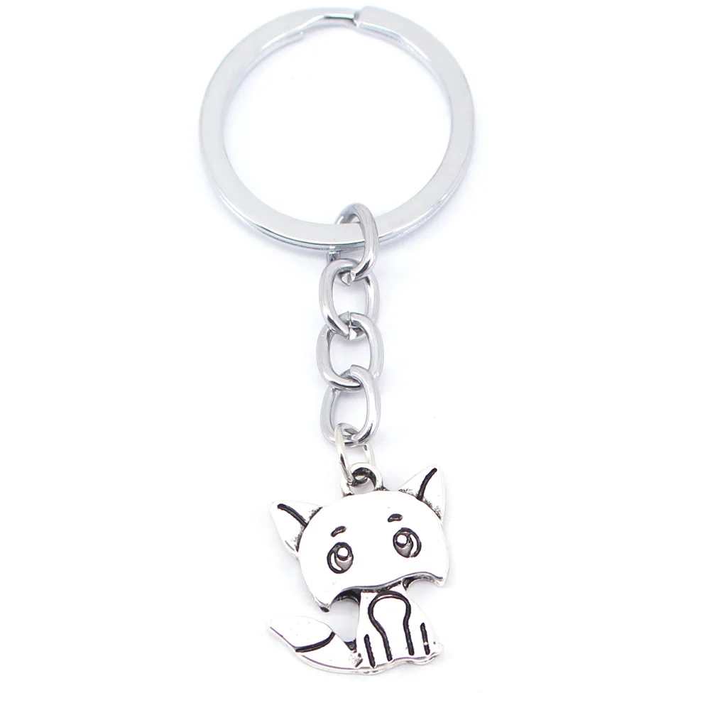 

hzew tiny cute cartoon fox key chains animal jewelry fox simple keychain gift
