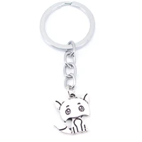 hzew tiny cute cartoon fox key chains animal jewelry fox simple keychain gift