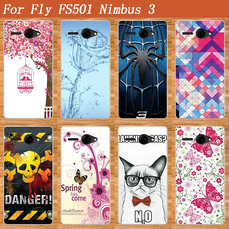 3D DIY Печать Мультфильм Дизайн чехол для Fly FS501 Мягкий ТПУ популярный топ краска