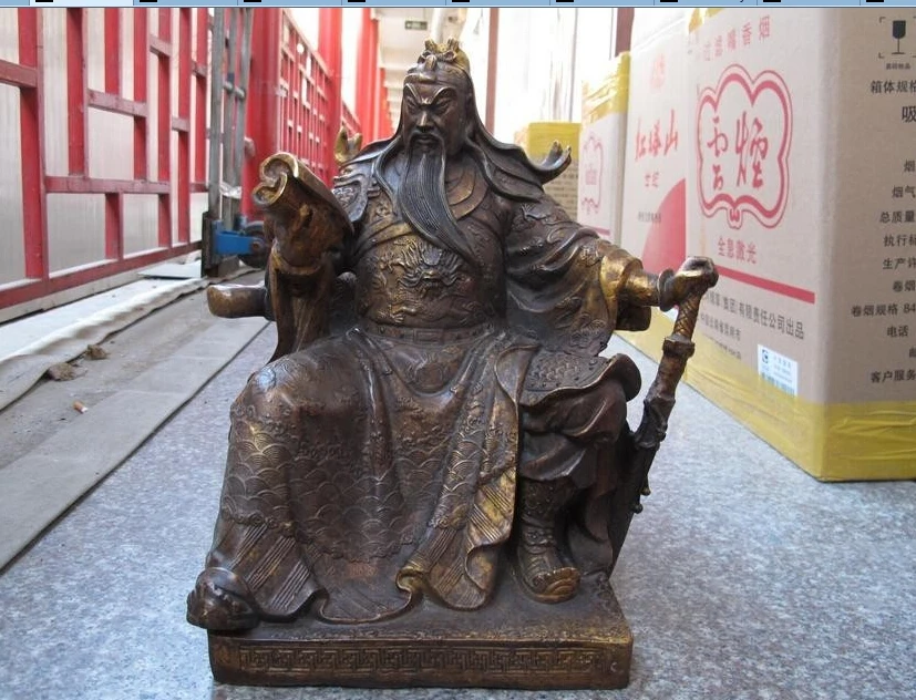 Бесплатная доставка Китай знаменитый Бронзовый Дракон Гуань Гонг книга военной