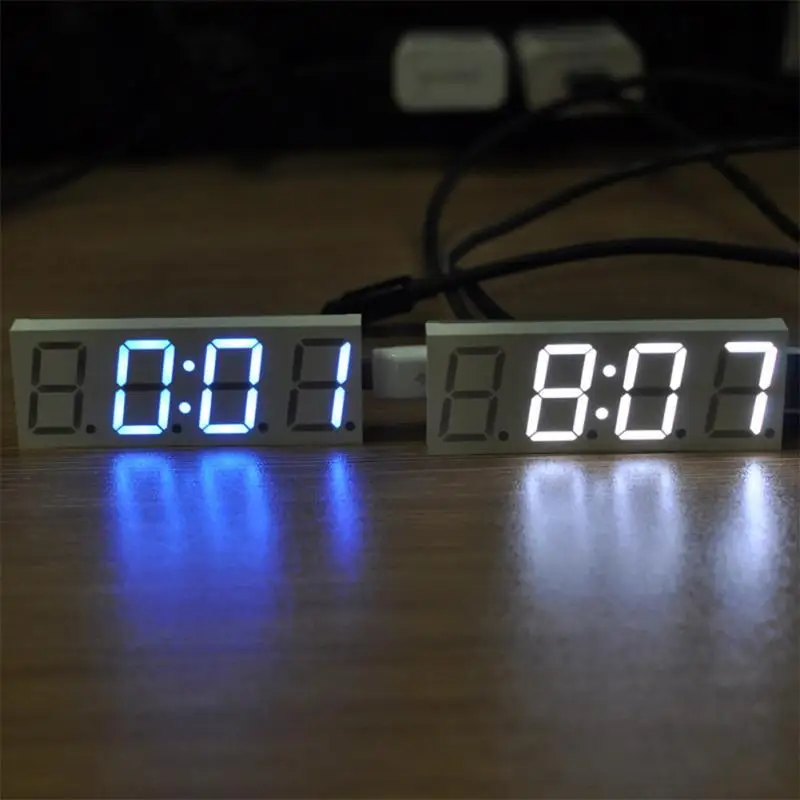 Electronic Clock LED Display 0.8inch Dot Matrix Digital Kit Car 5V Mciro USB Powered Night Light |