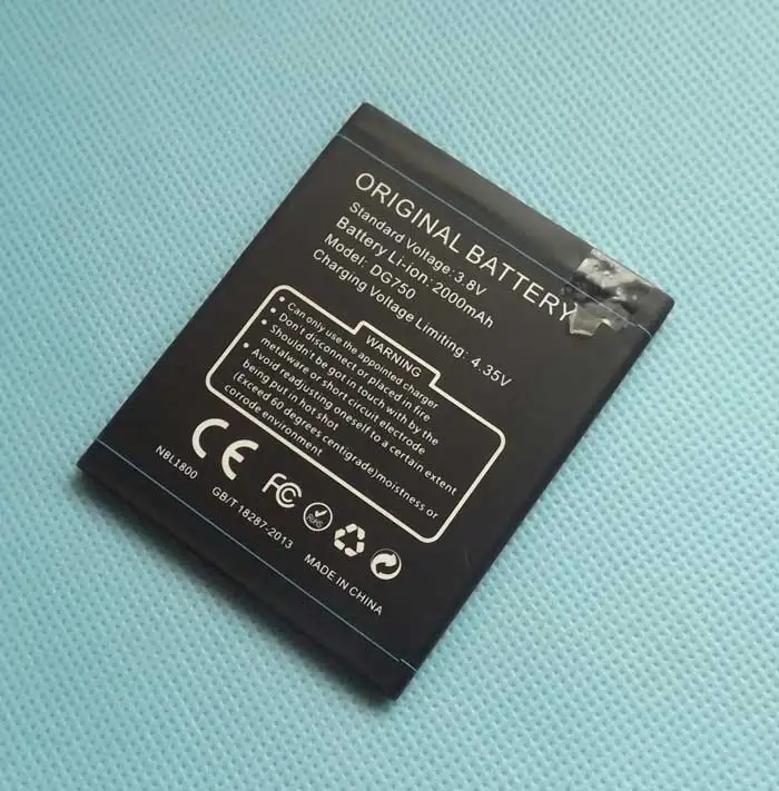 Оригинальный DOOGEE DG750 мобильный телефон аккумулятор 2000mah Для Doogee Утюг кости MTK6592 Octa