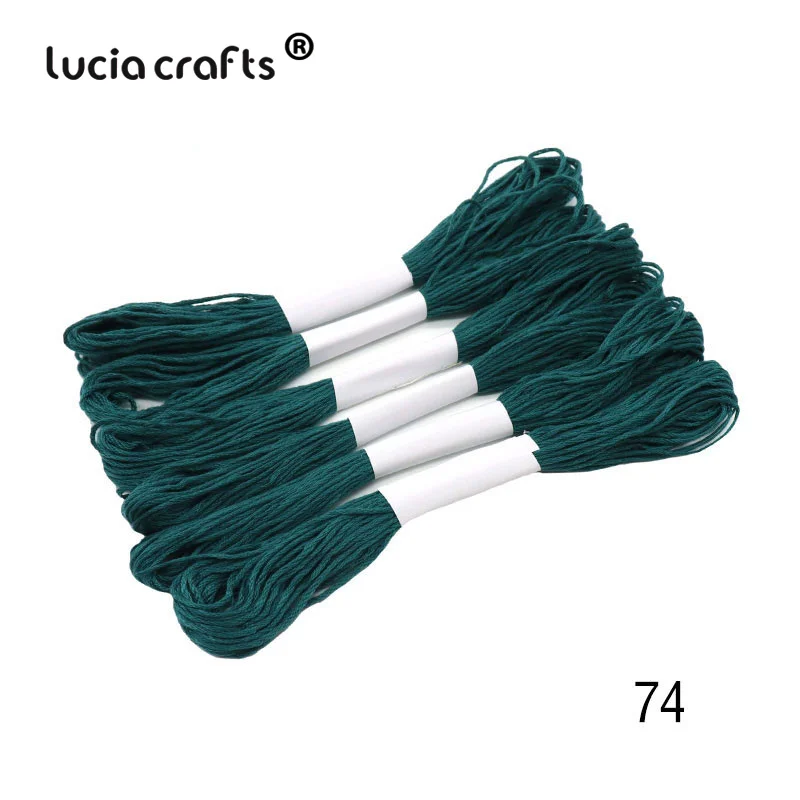6 шт 7 метров разные цвета якорь» для вышивания крестиком хлопок вышитые нить 20050028(D6 - Цвет: 74 Malachite green