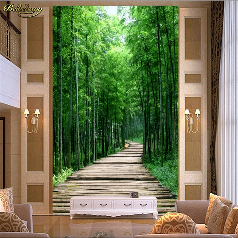 Фотообои beibehang на заказ настенные наклейки Свежие Бамбуковые деревянные доски 3D