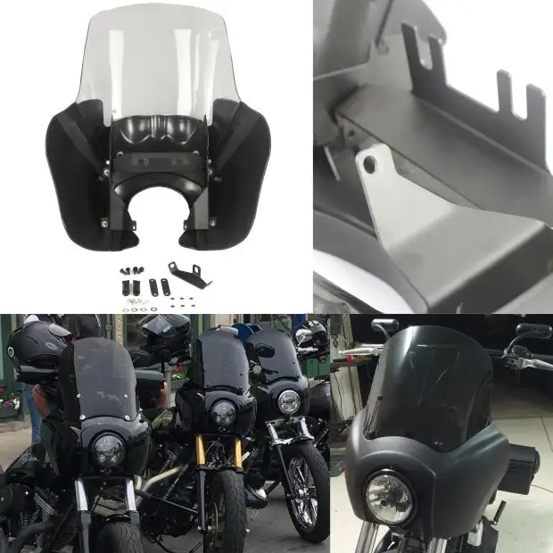 Передняя фара обтекатель лобового стекла для Harley Dyna Low Rider Super Wide Glide Fat Street Bob FXDL FXDF