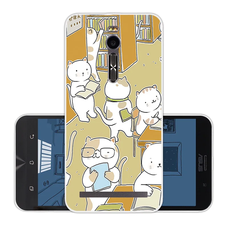 For Asus Zenfone 2 ZE551ML ZE550ML CuteCat Case Soft Silicon Phone Cover for / Deluxe |