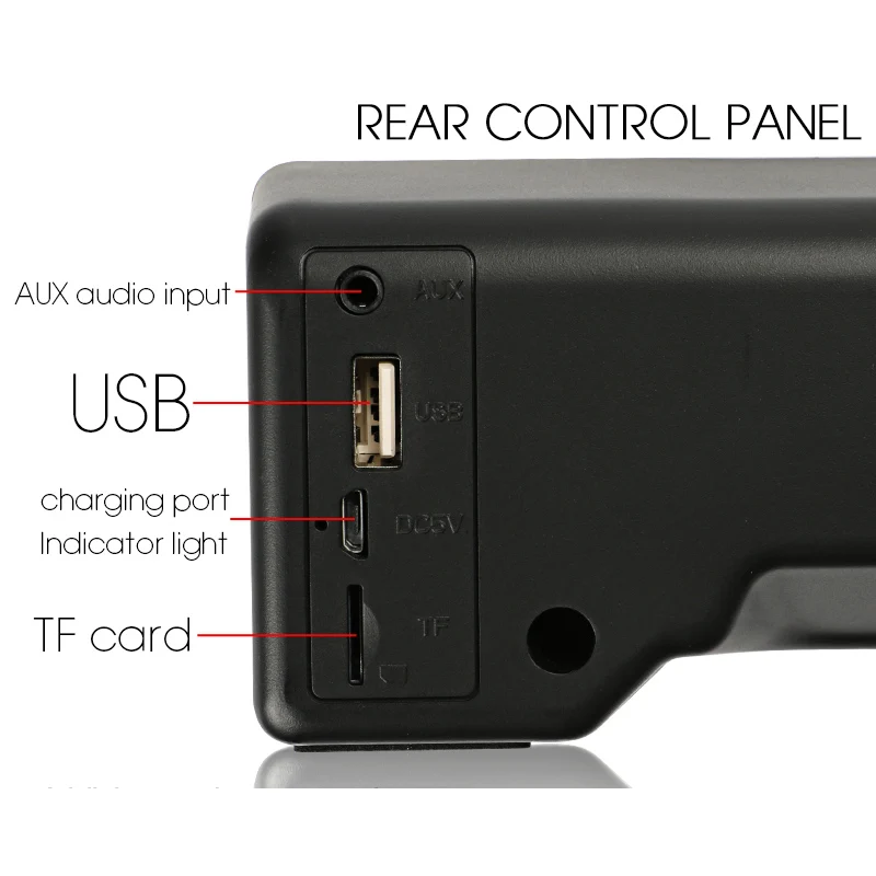 Toproad Беспроводной Bluetooth Динамик Саундбар HiFi сабвуфер бумбокс стерео TF м MIC Hands-Free