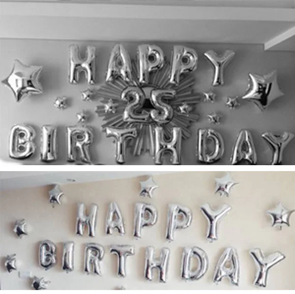 Украшение для вечерние цифры буквы алфавита рандомный 16 дюймовый алюминиевый