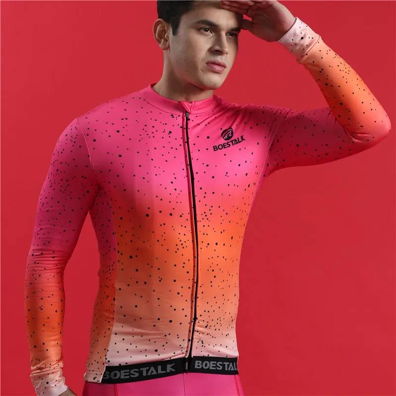 Зимние теплые с длинным рукавом mtb Джерси roupa ciclismo для мужчин Горячая шерсть Велоспорт рубашка BOESTALK профессиональный конкурс команда униформа