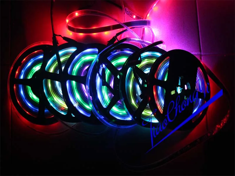 Светодиодная лента 5050 RGB Dream Color 6803 белая Водонепроницаемая печатная плата IP67 30 м +