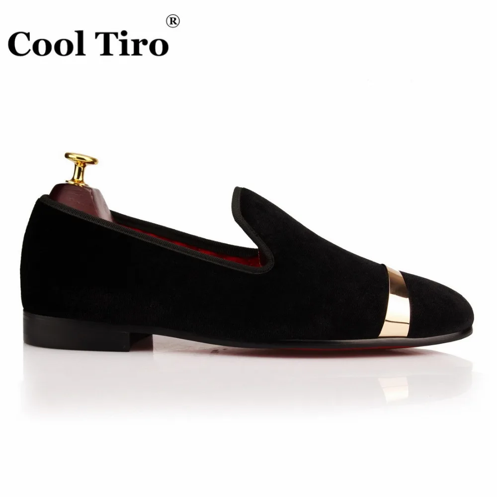 Крутые черные бархатные Тапочки TIRO мужские лоферы туфли без шнуровки для курения
