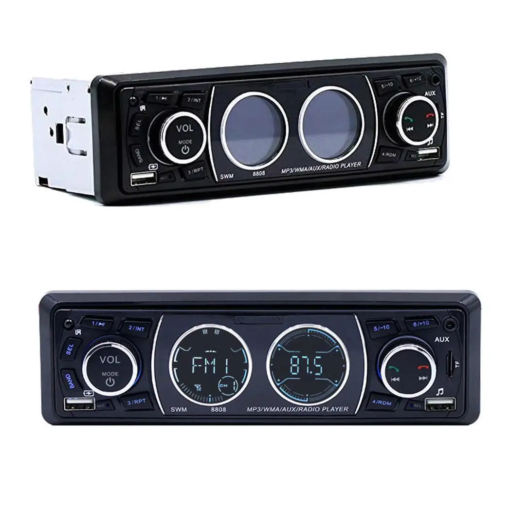 1 Din Автомобильный MP3-плеер fm-радио Bluetooth громкой связи USB зарядное устройство TF AUX