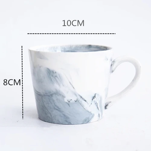 Gray No Gold Rim Расписанная вручную Золотая монограмма натуральный мрамор фарфоровая кофейная кружка Mr and Mrs чай молоко чашки и кружки креативный свадебный подарок - Цвет: Gray No Gold Rim