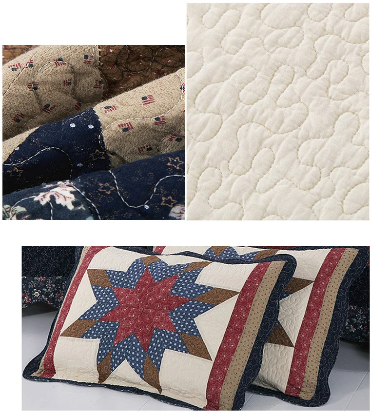 Хлопковое покрывало для кровати комплект пододеяльников 3 шт. лоскутное одеяло