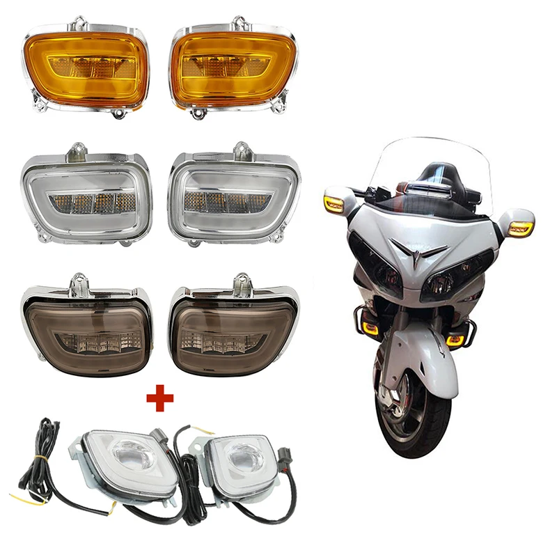 

Motorcycle LED Turn Signal Driving Fog Light and Front Turn Signal Blinker For Honda Goldwing GL1800 2001-2017 F6B 2013-2017