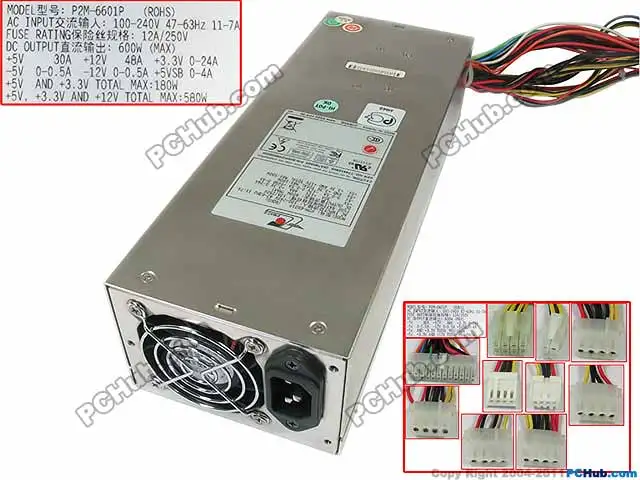 P2M 6601P сервер блок питания 600 Вт 2U 100 240 в 47 63 Гц 11 7A|server power supply|supply power2u supply |