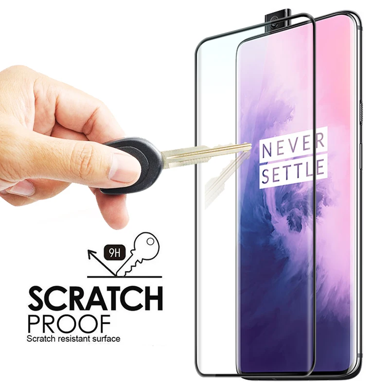 Изогнутое стекло GerTong для Oneplus 7 Pro закаленное с закругленными краями One Plus